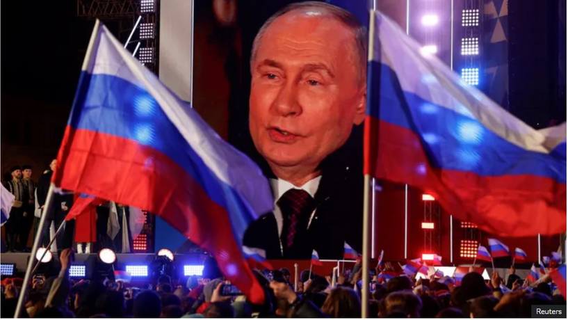 Владимир Путин сонгуульд ялсныхаа дараа Улаан талбайд үг хэллээ