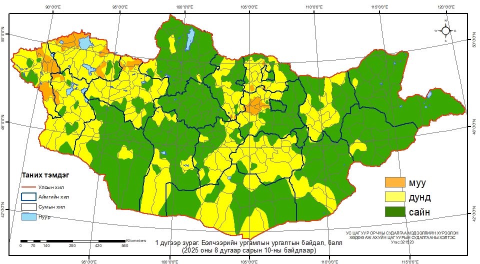 Нийт нутгийн 40 хувьд гантай болон гандуу байна