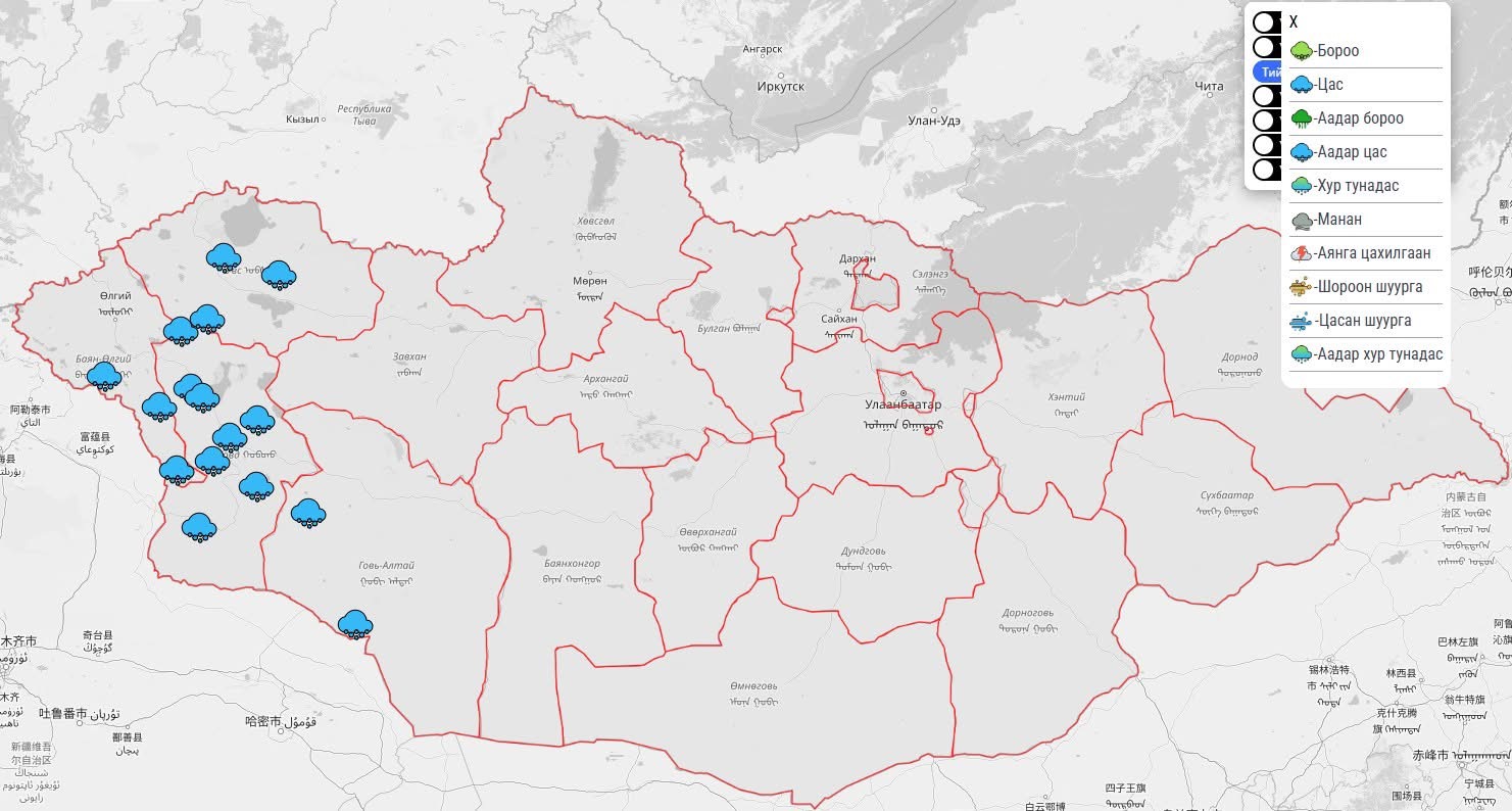4 аймгийн 26 суманд цас орж байна