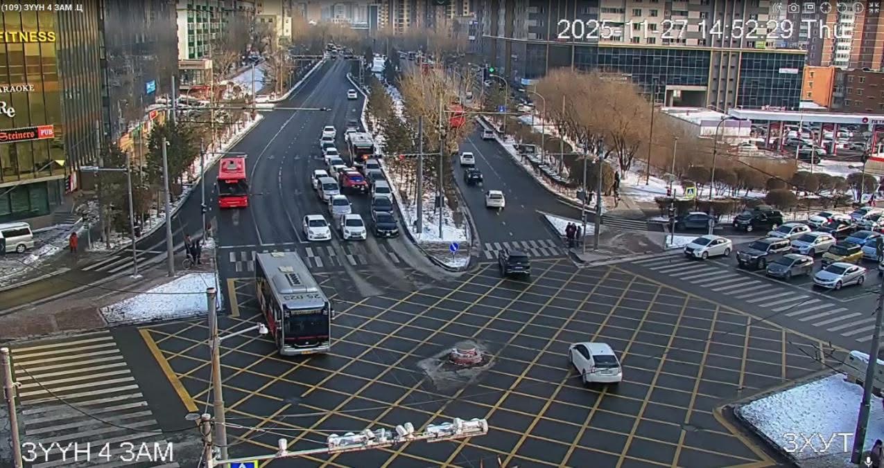 1-р эгнээг автобусанд зориулан чөлөөлж байна