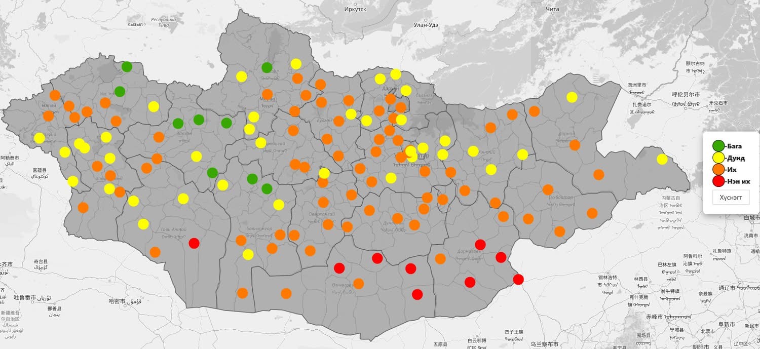 Өмнөговь, Говь-Алтай, Дорноговь хамгийн хуурай байна