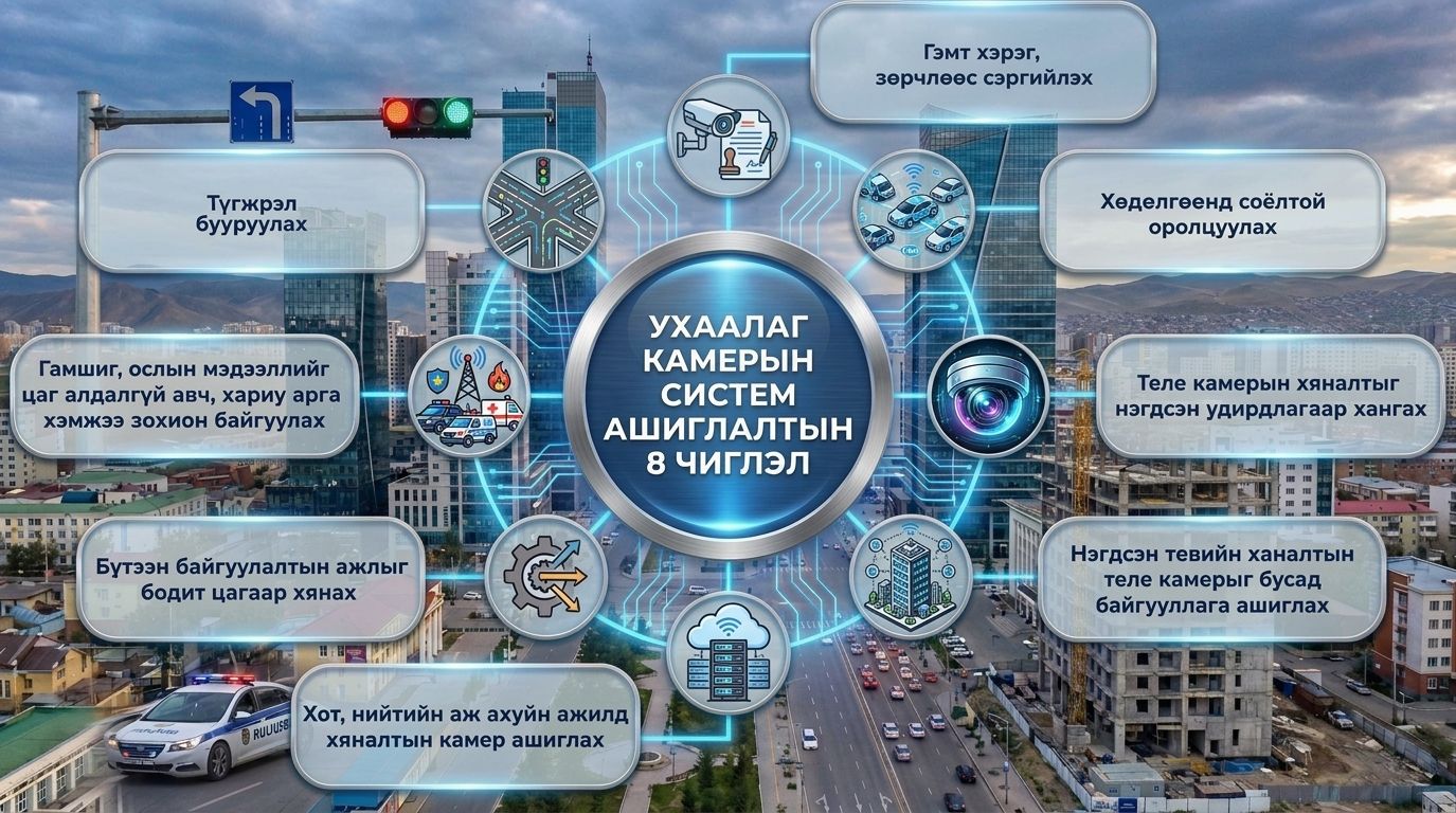 Ухаалаг камерын системийг найман чиглэлээр ашиглаж байна